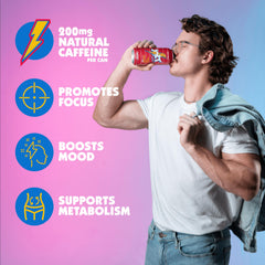 REDCON1 JOLT Cola lata en mano para mostrar tamaño y porción práctica