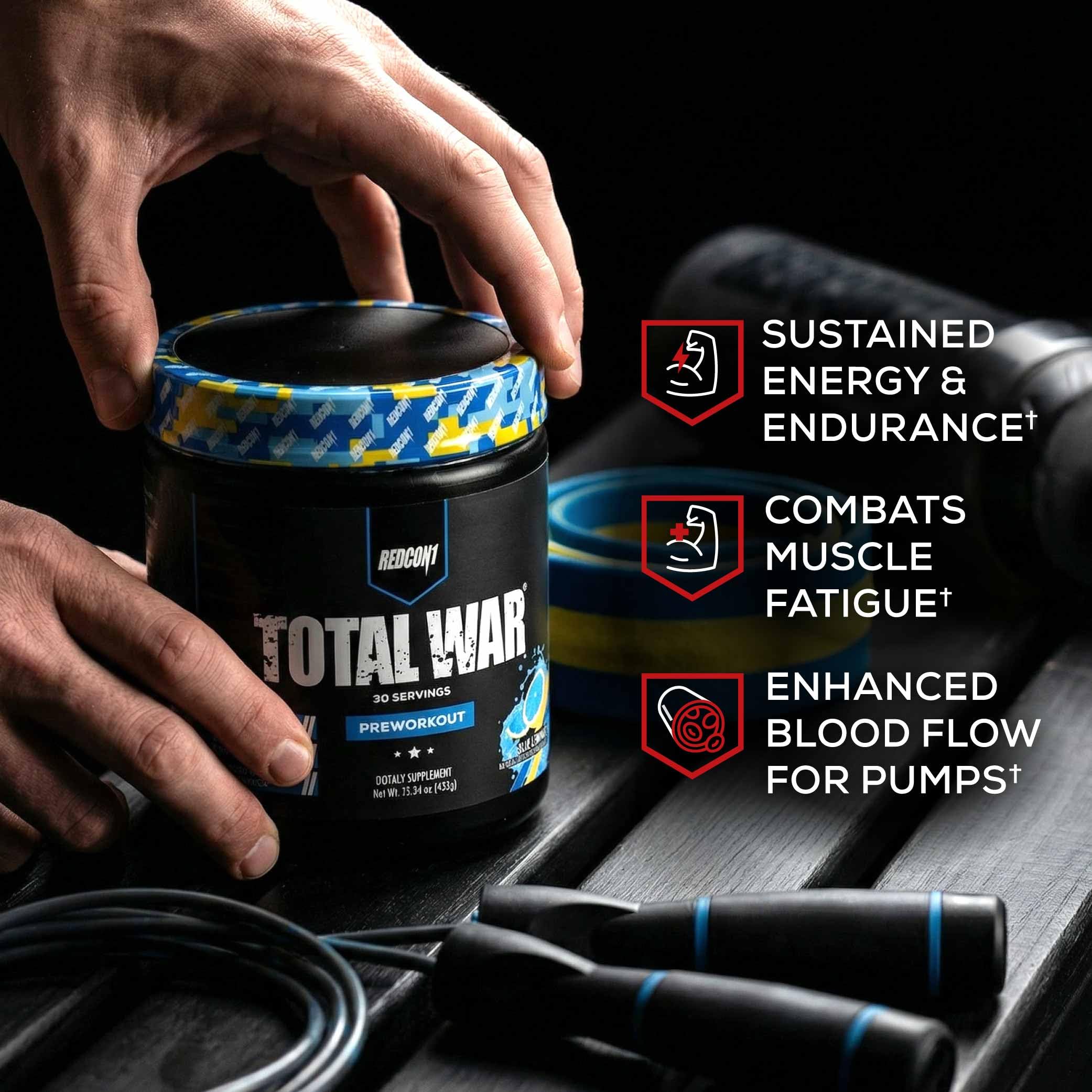 REDCON1 powder texture close-up emphasizing mixability and solubility benefits
