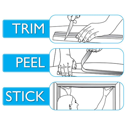 Redi Shade adhesive strip detail demonstrating peel-and-stick application for tool-free installation