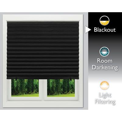 Redi Shade displayed against window frame to show scale and how it fits standard window sizes
