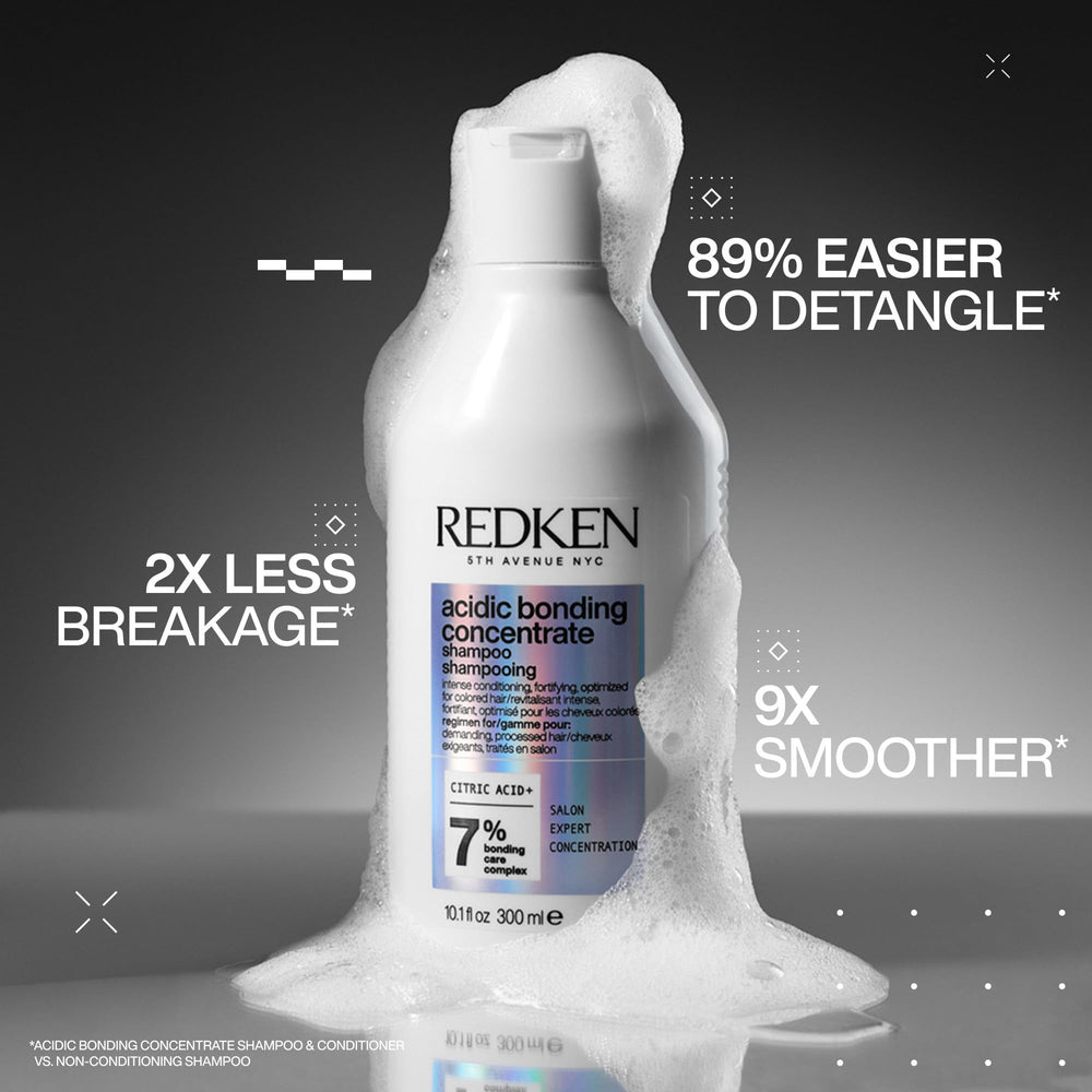 Redken bottle pump close-up demonstrating easy dispensing and controlled use