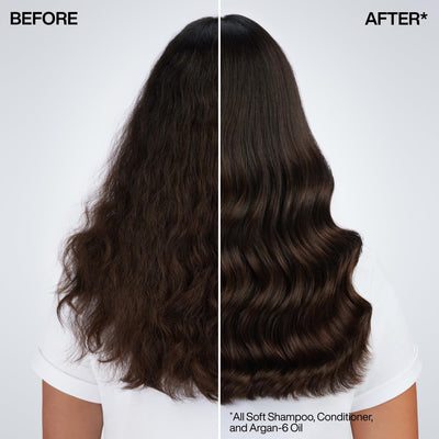 Redken uso en ducha demostrando fácil enjuague y cabello nutrido