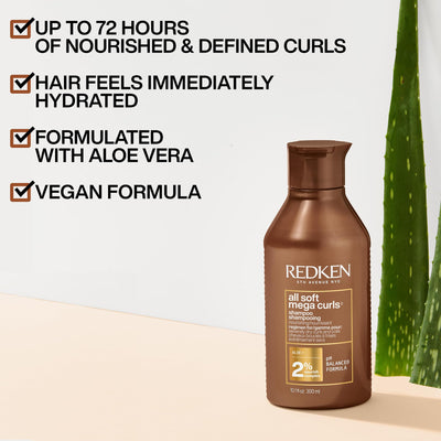 Redken ingredient close-up highlighting aloe and Inca Inchi oil