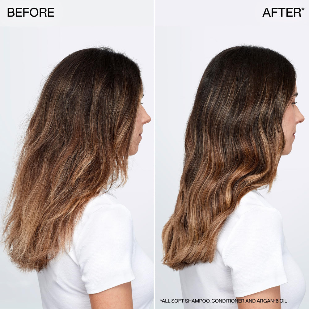Redken detalle del acondicionador mostrando consistencia cremosa y desenredo fácil