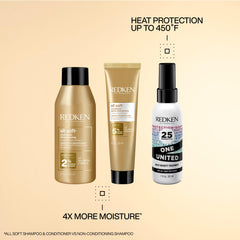 Redken textura del champú mostrando espuma suave para limpieza e hidratación