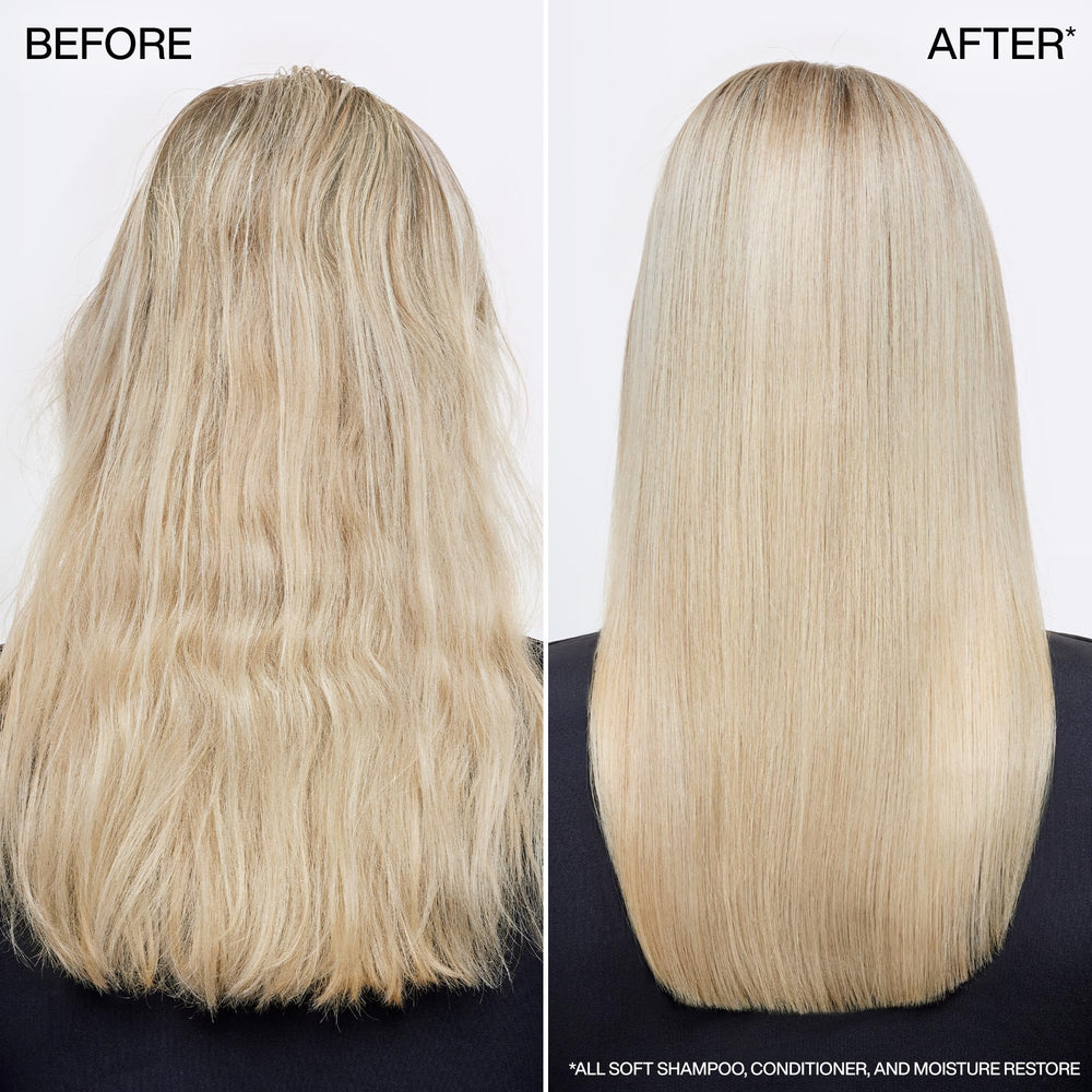 Redken All Soft texture on hand showing lightweight cream-gel and instant slip