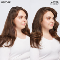 Redken Big Blowout frasco en mano para comparar escala y aplicación práctica