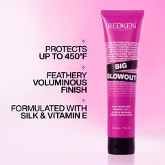 Redken Big Blowout textura jelly en la mano demostrando consistencia protectora