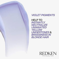 Redken Blondage envase junto a regla para comparar tamaño y dosificación práctica