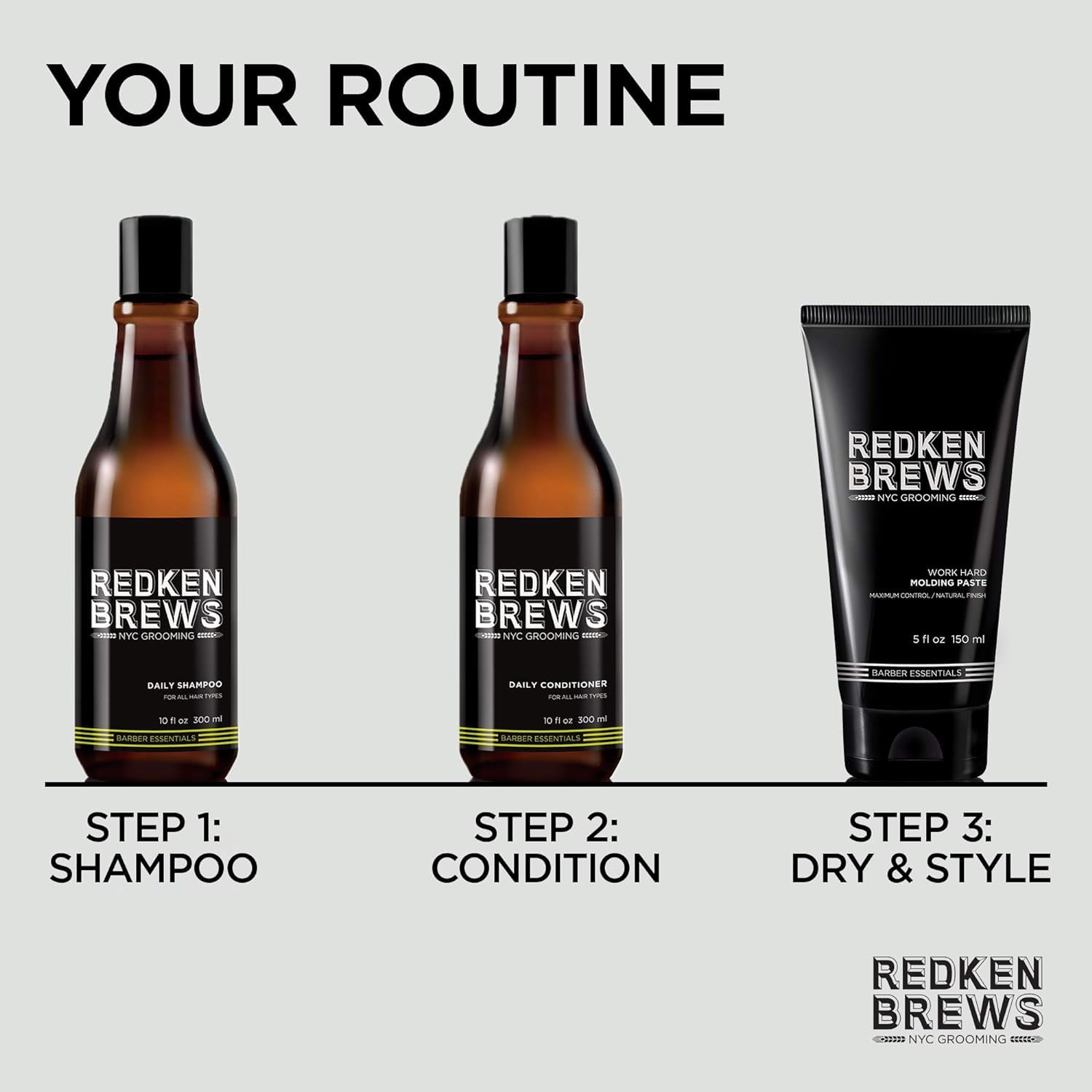Redken Brews estilo terminado con textura y fijación duradera