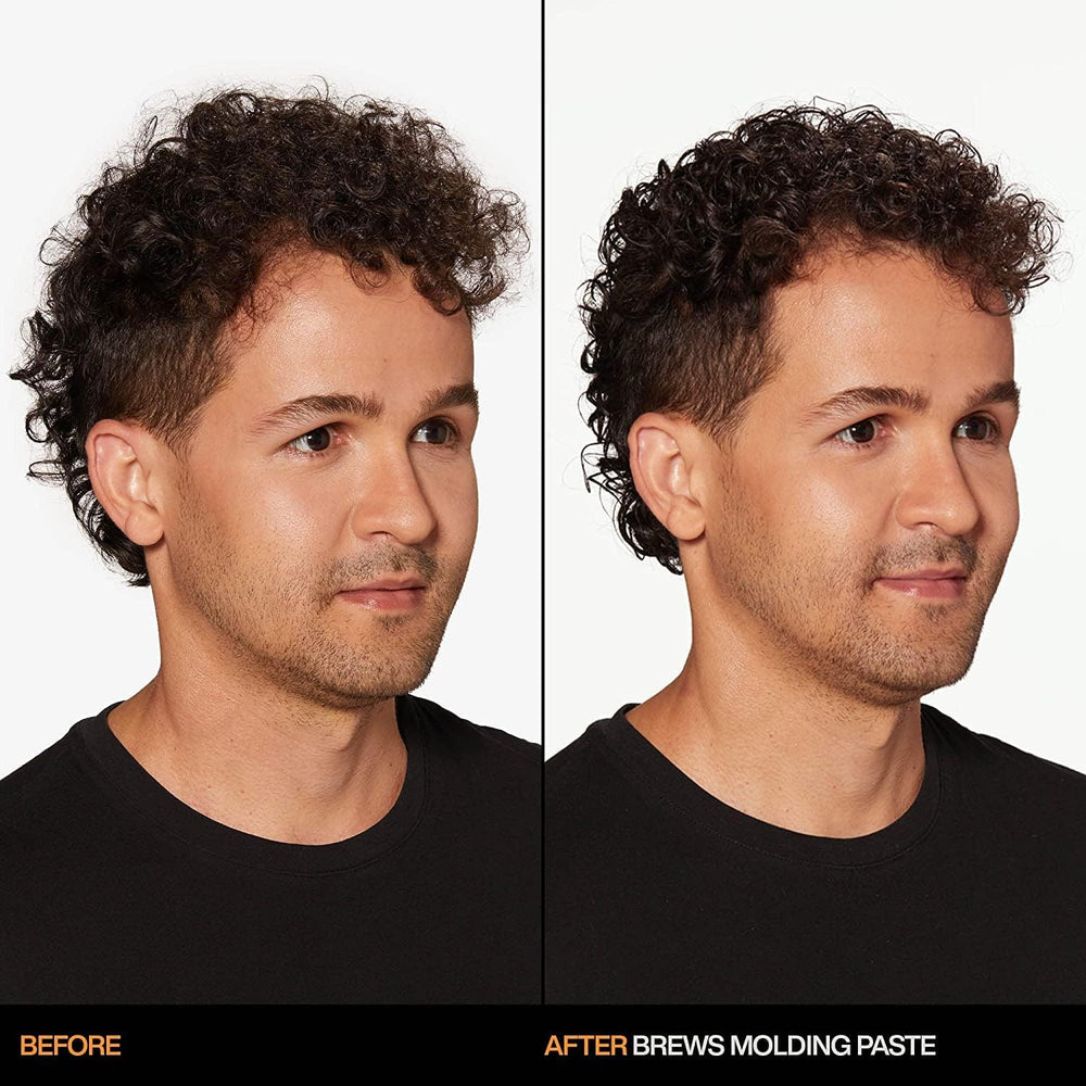 Redken Brews en uso peinando cabello seco para acabado natural