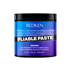 Redken envase frontal de Pliable Paste mostrando formato y beneficios
