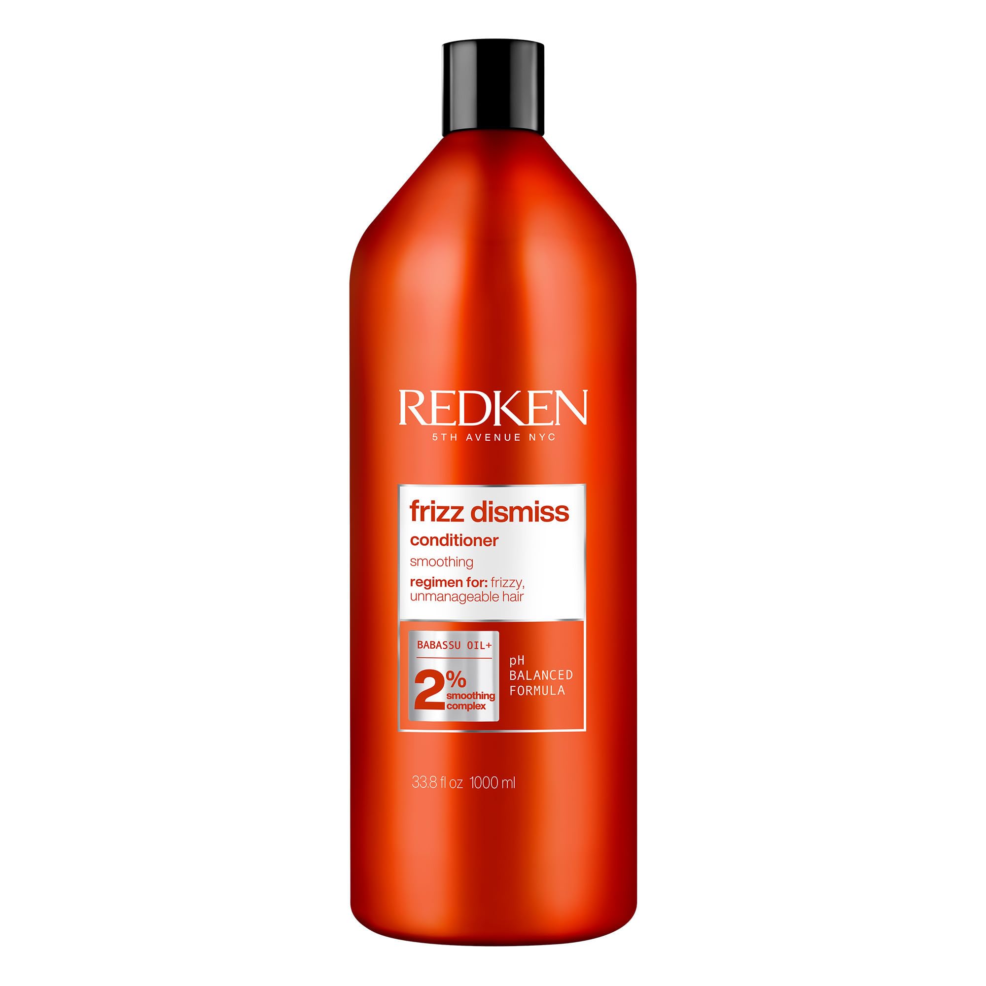 Redken envase frontal mostrando el acondicionador y control del frizz