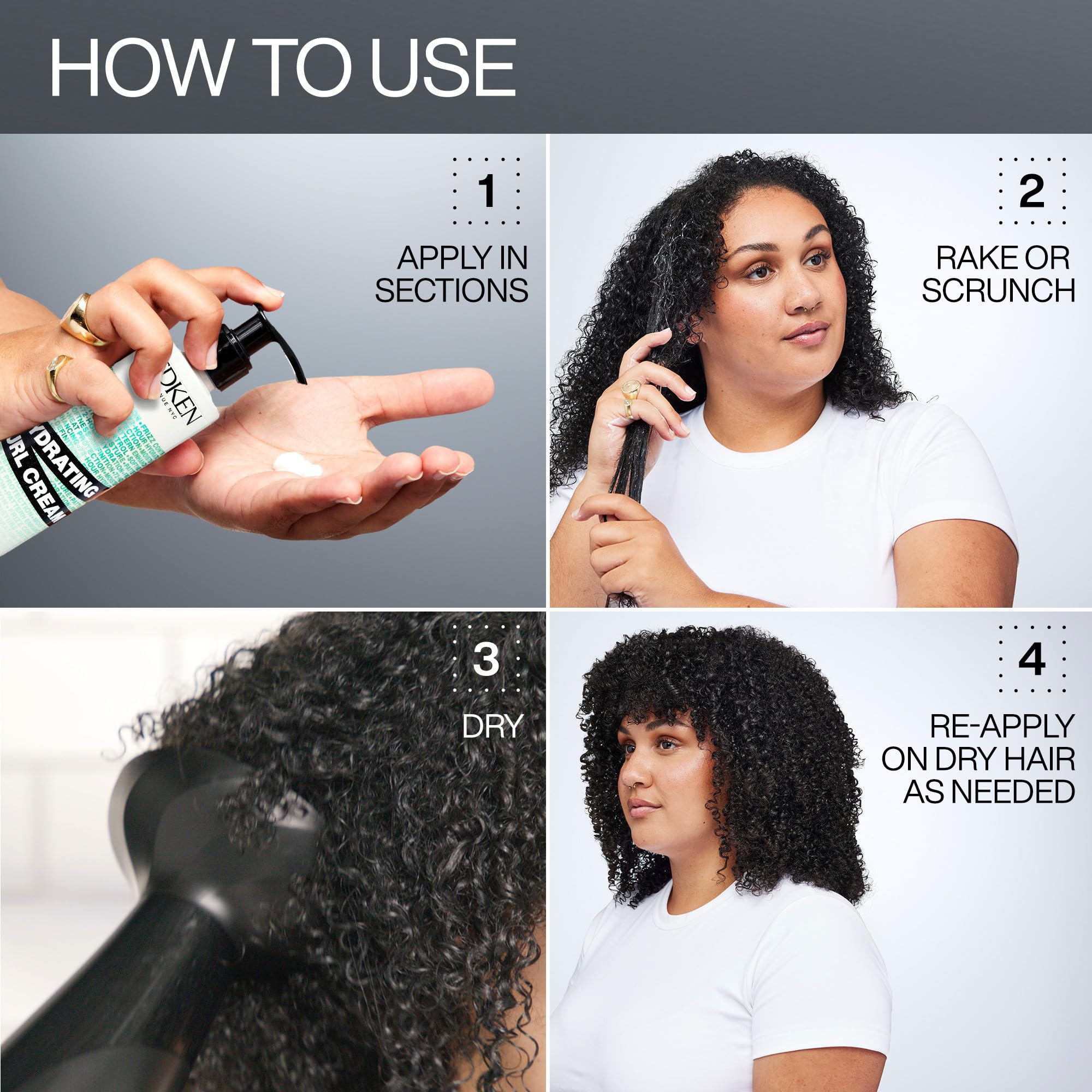 Redken crema en ambiente lifestyle reflejando rizos suaves y manejables