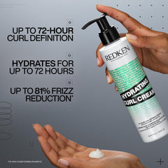 Redken crema textura cremosa mostrando hidratación y fácil aplicación