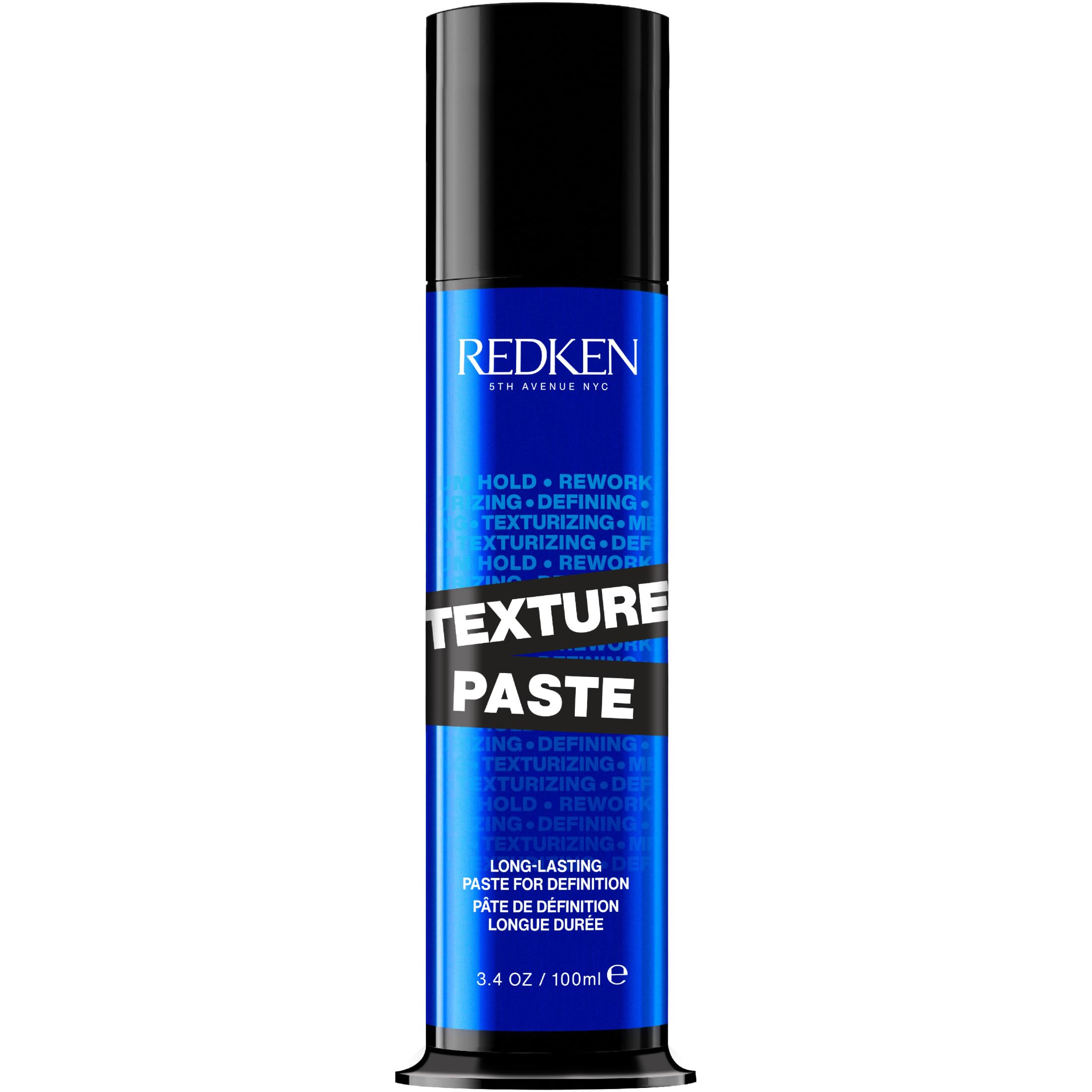 Redken pasta texturizante frontal mostrando envase y acceso rápido