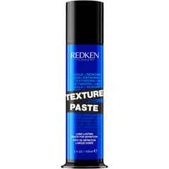 Redken pasta texturizante frontal mostrando envase y acceso rápido