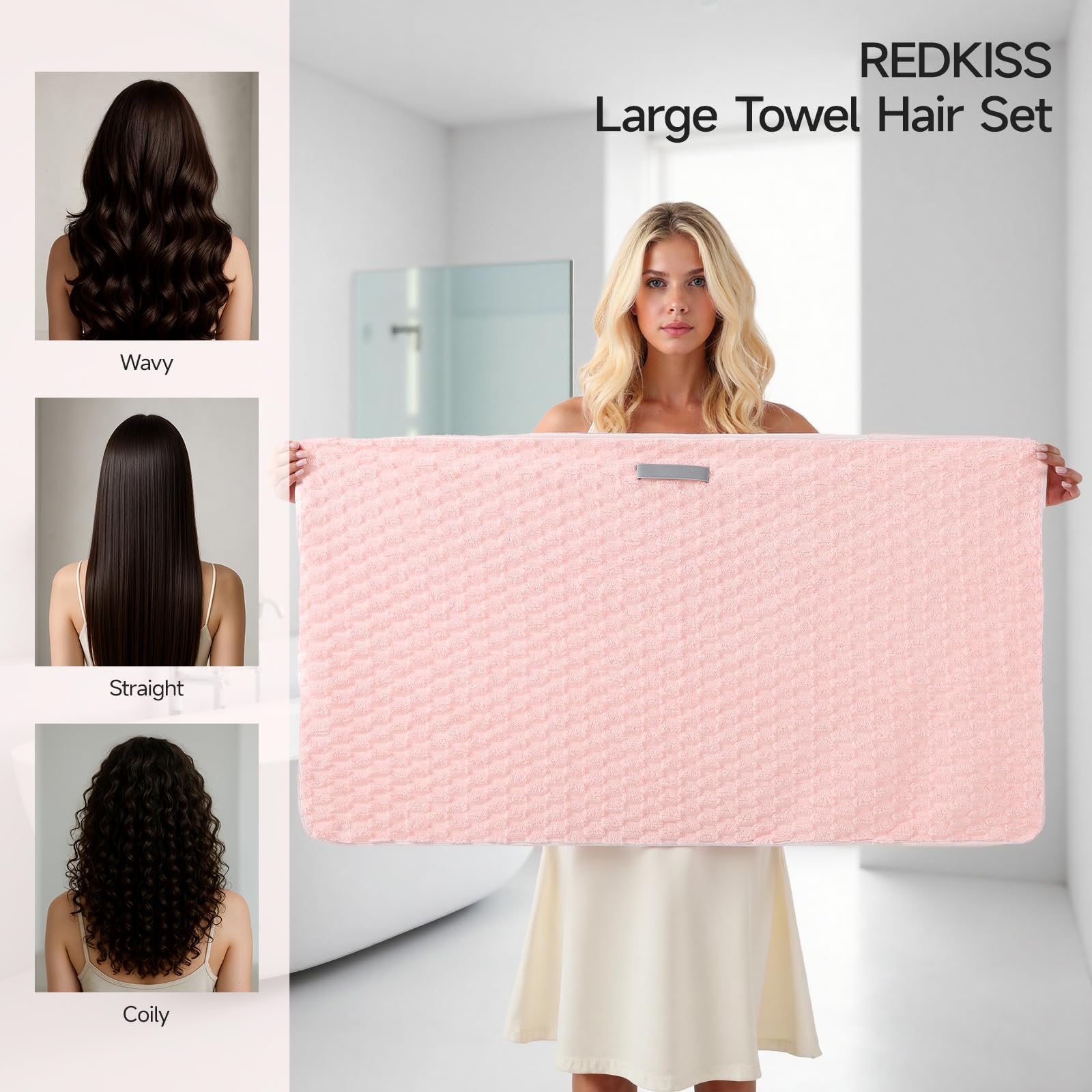 REDKISS detalle de microfibra suave que maximiza absorción y cuida el cabello