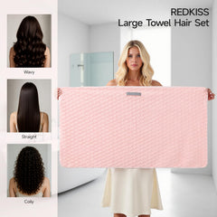 REDKISS detalle de microfibra suave que maximiza absorción y cuida el cabello