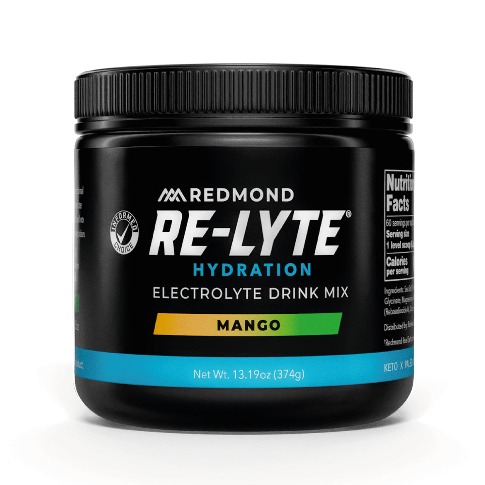REDMOND Re-Lyte polvo textura en cucharón, muestra disolución rápida