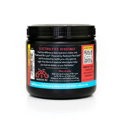 REDMOND open canister and scoop, showing powder texture and easy portioning benefit