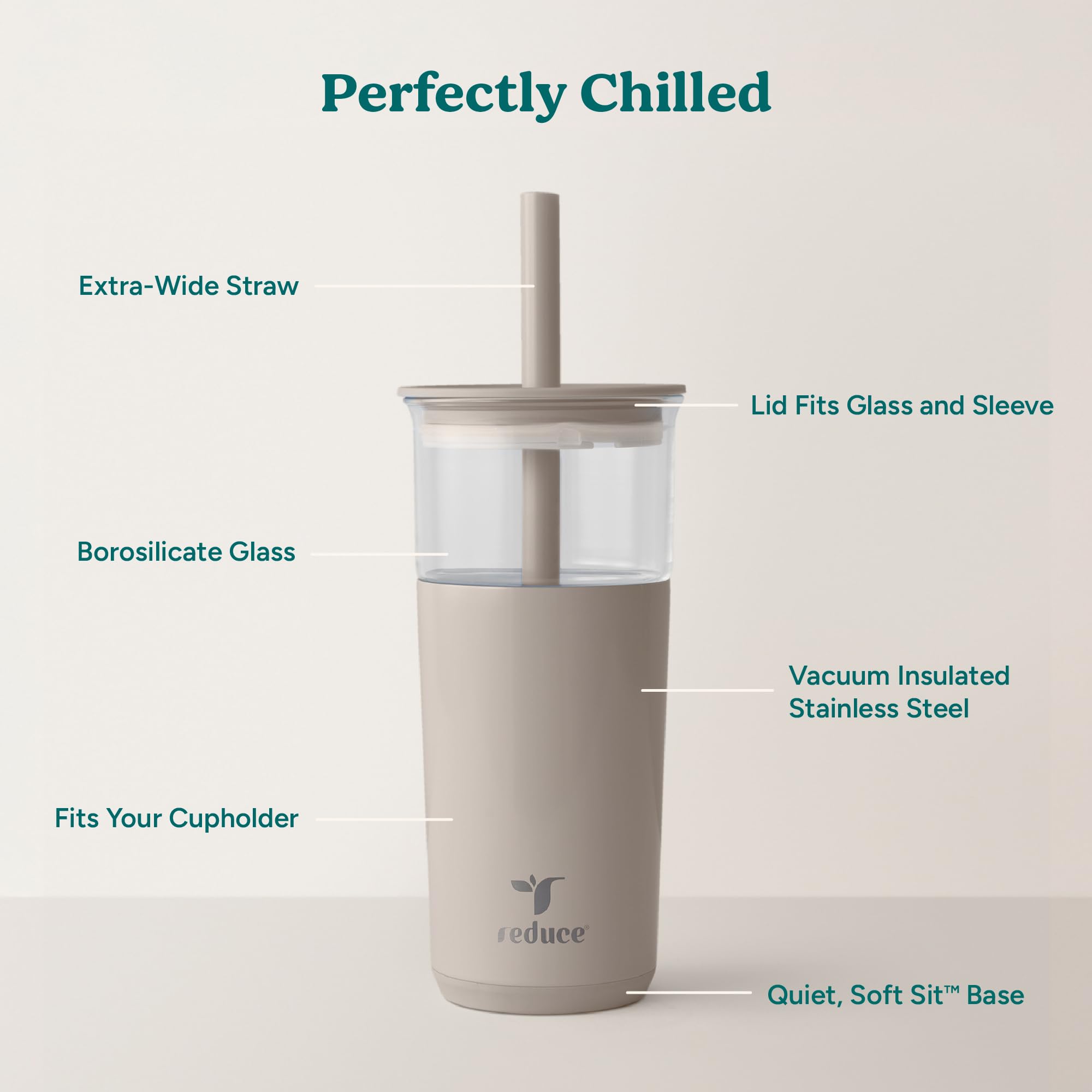 REDUCE Aspen popote extra ancho listo para boba y smoothies densos