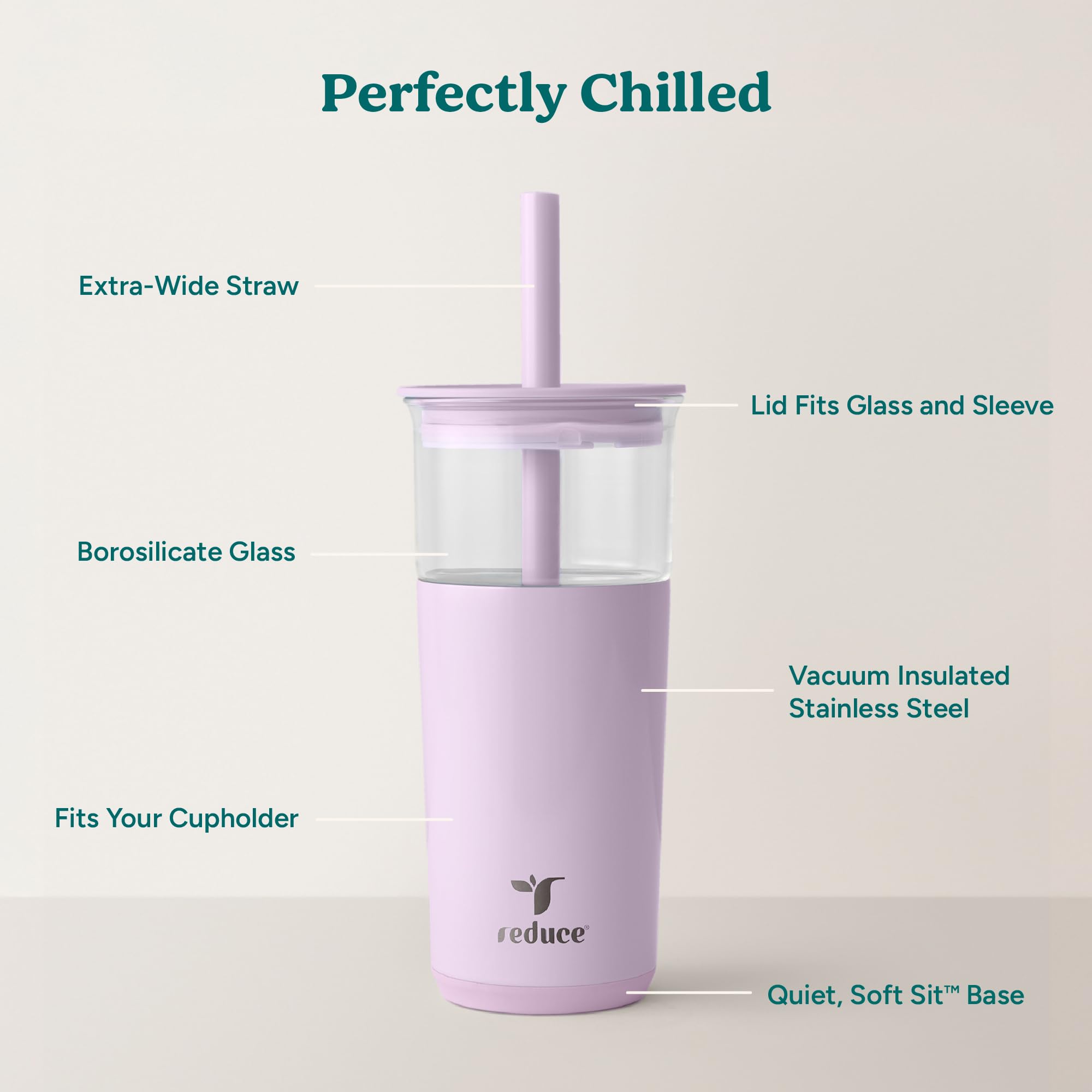 REDUCE Aspen tapa con sorbete extra ancho para smoothies y boba