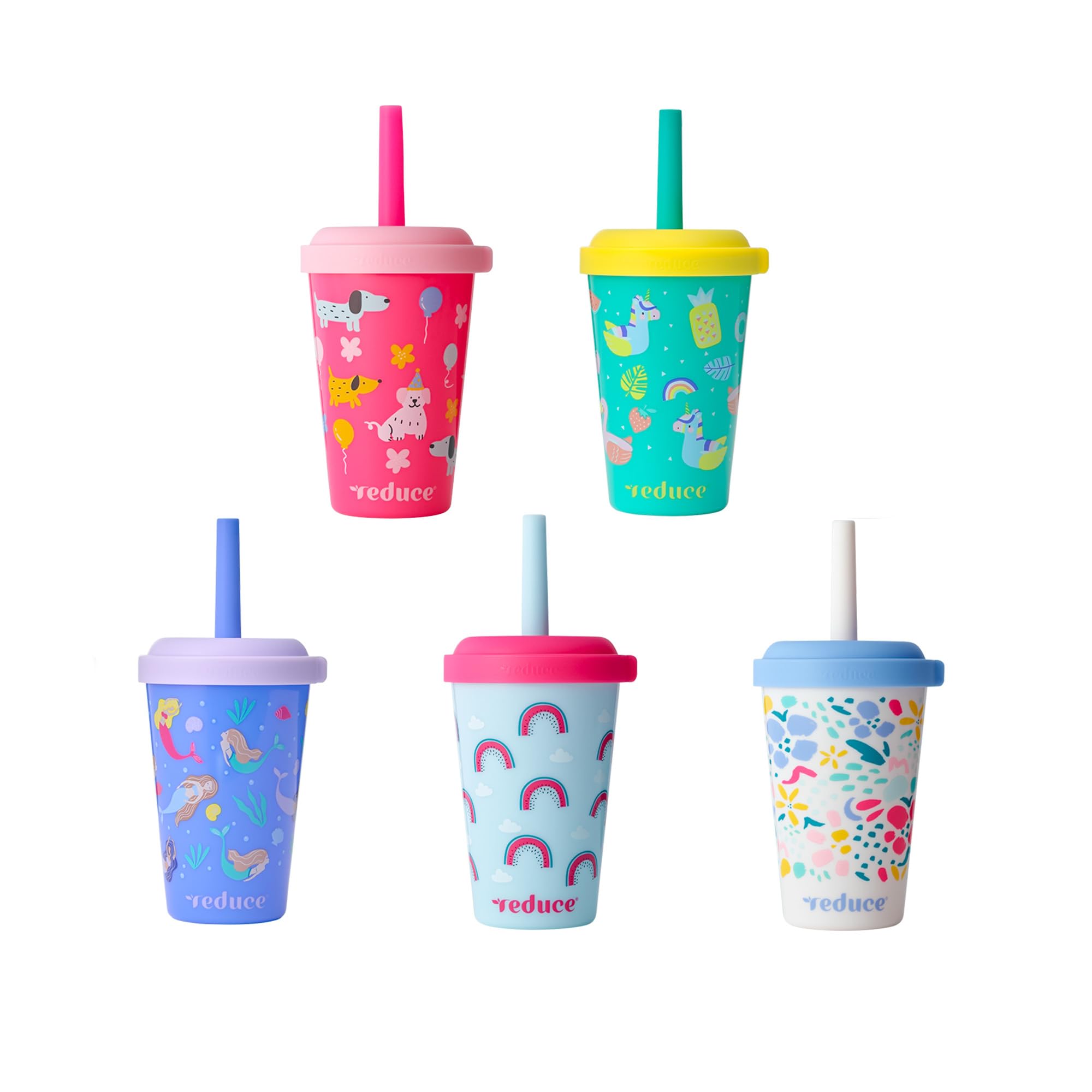 REDUCE vaso frontal mostrando diseño colorido y facilidad de uso