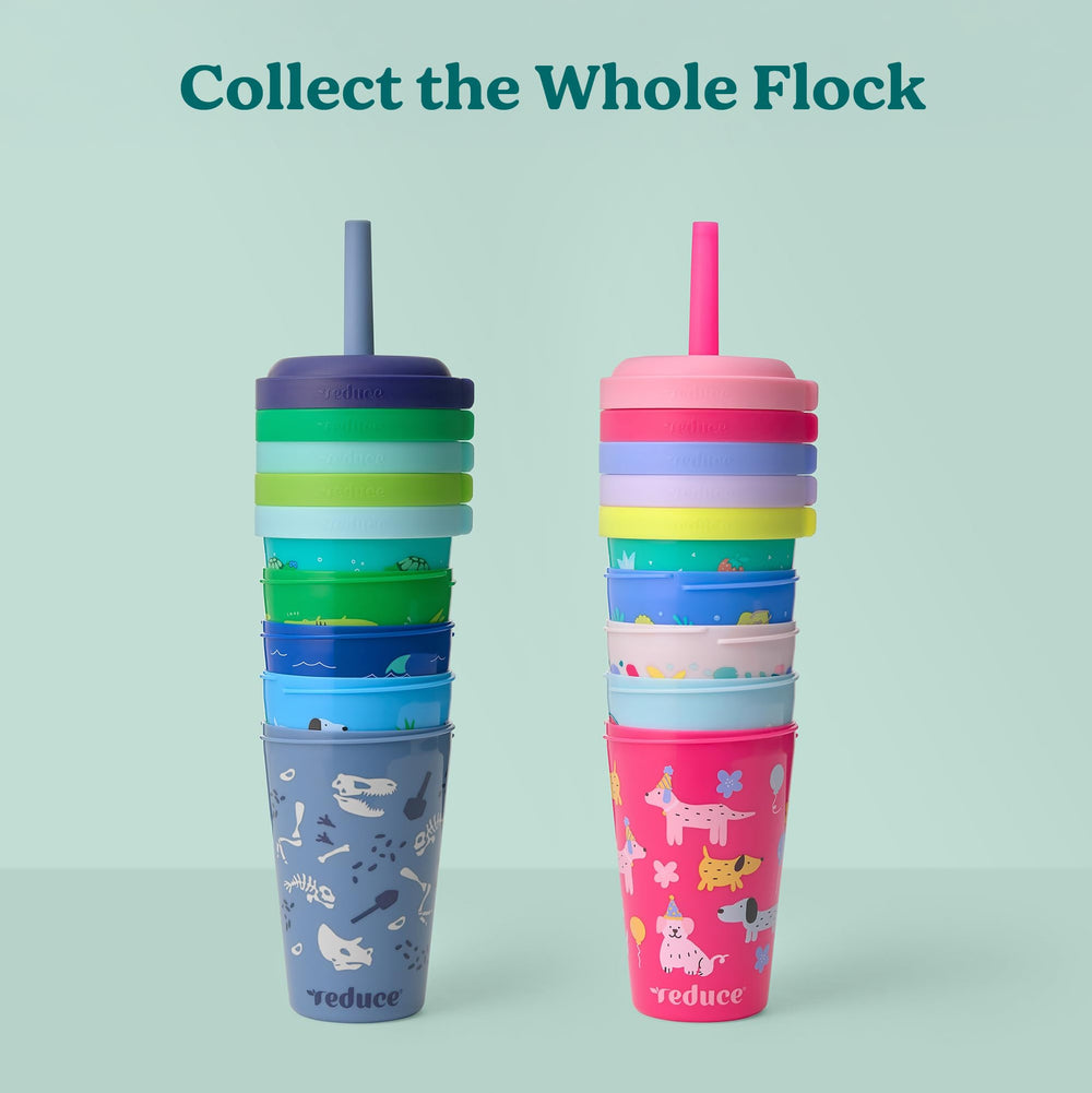 REDUCE variedad de colores y motivos para identificar vasos fácilmente