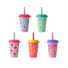 REDUCE vasos GoGo's frente del pack cinco colores para uso familiar seguro