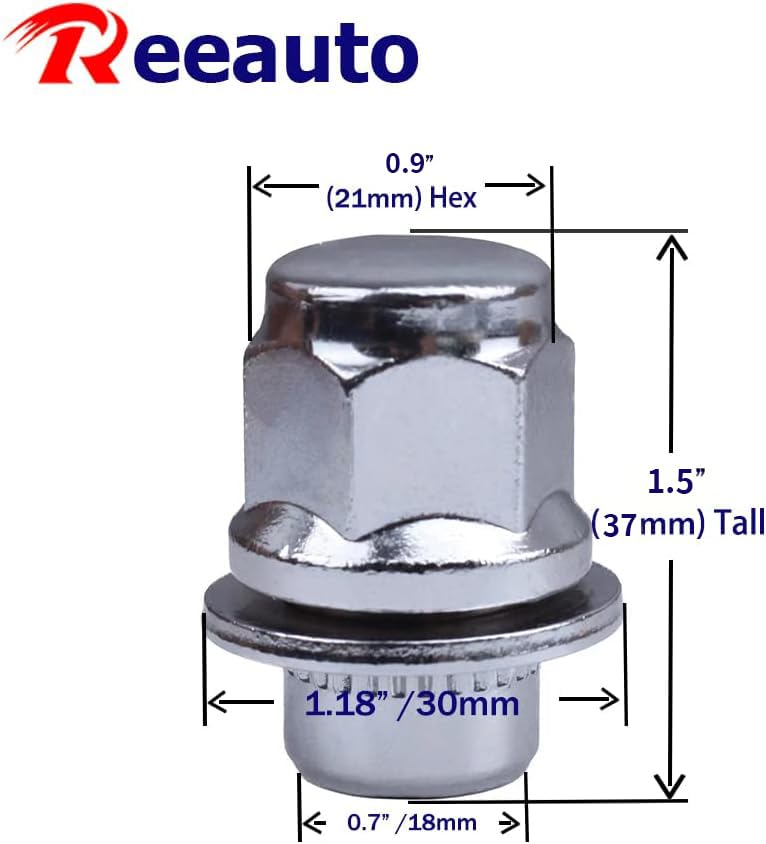 Reeauto detalle de una tuerca cromada mostrando acabado brillante
