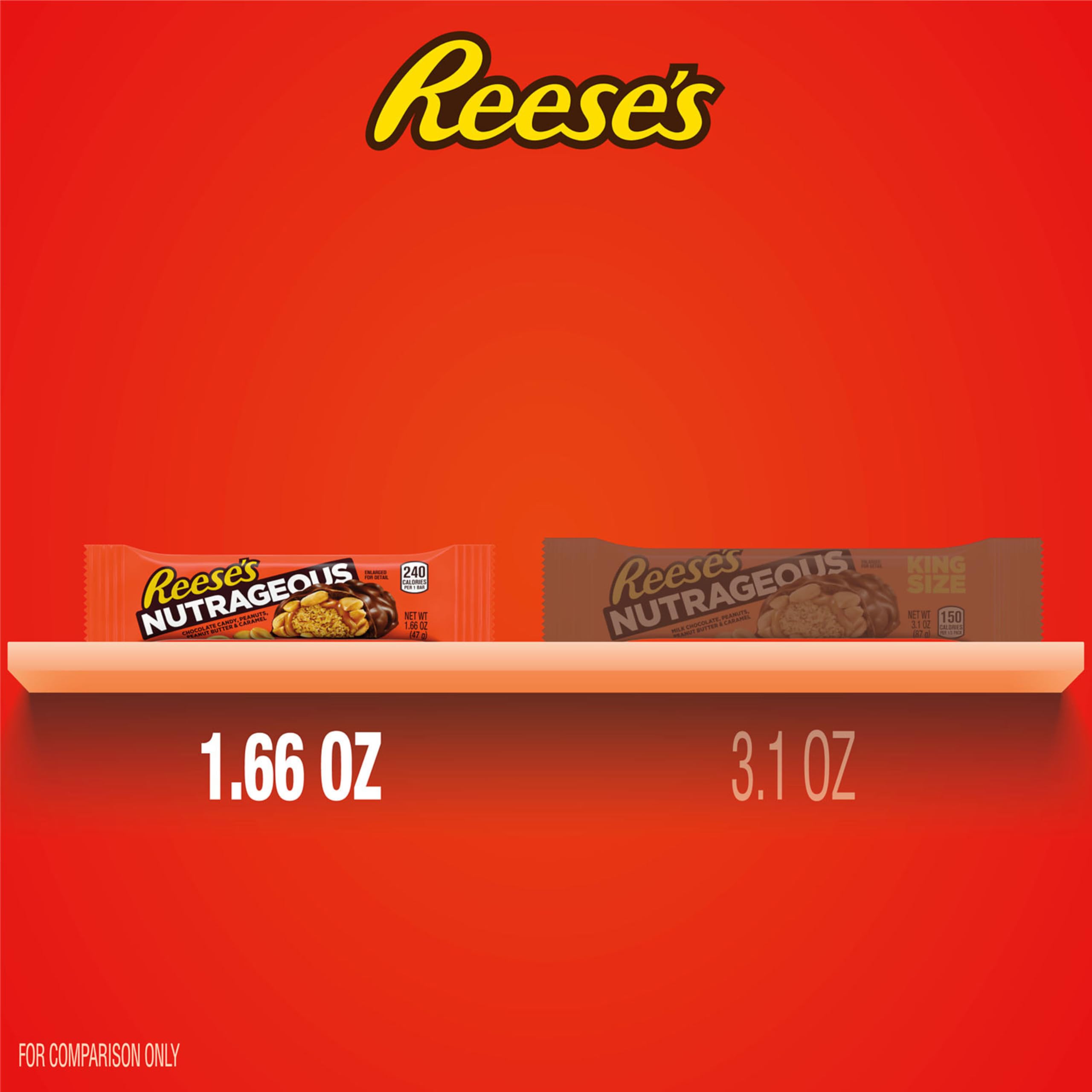 Reese's corte interno mostrando mantequilla de cacahuate y nueces crujientes