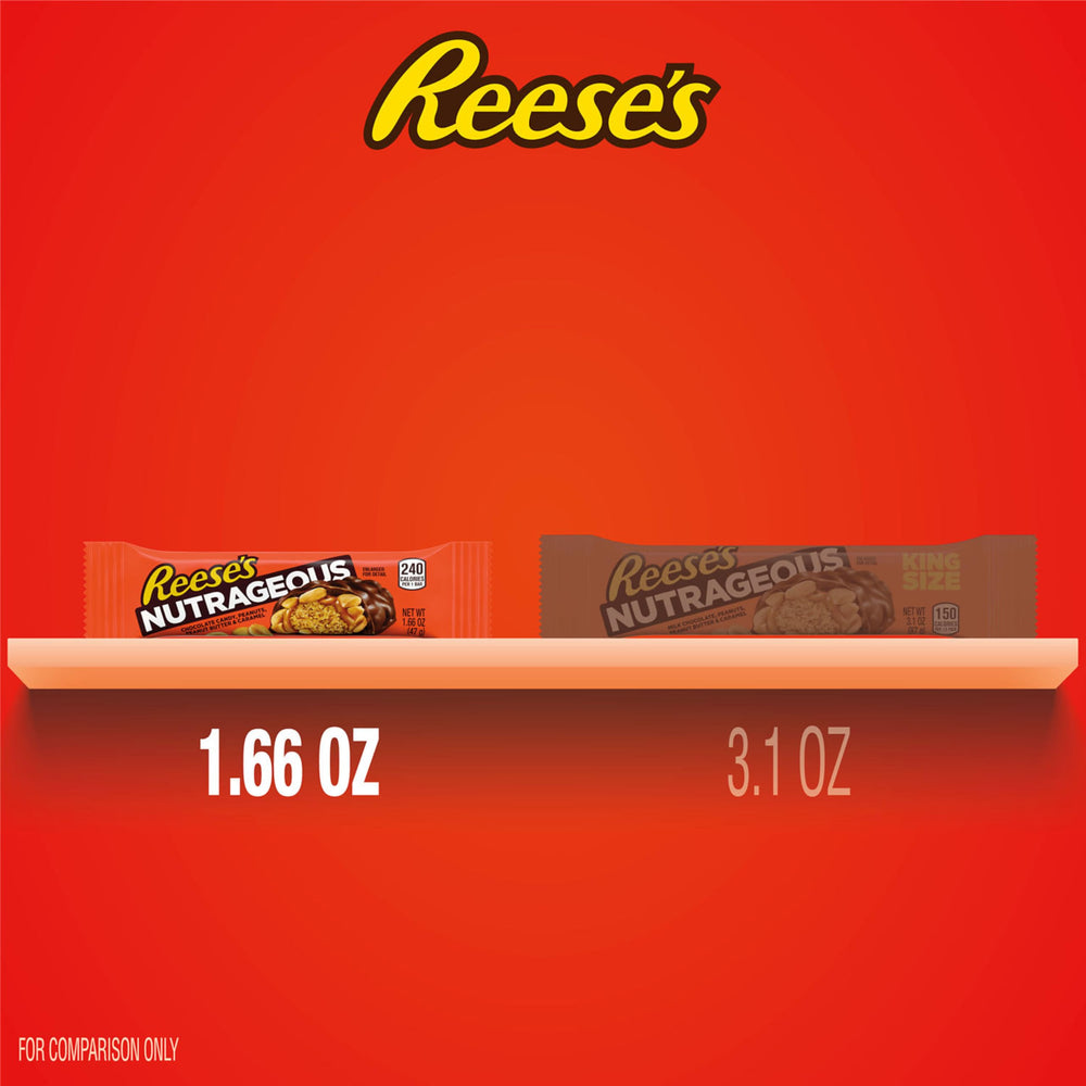 Reese's corte interno mostrando mantequilla de cacahuate y nueces crujientes