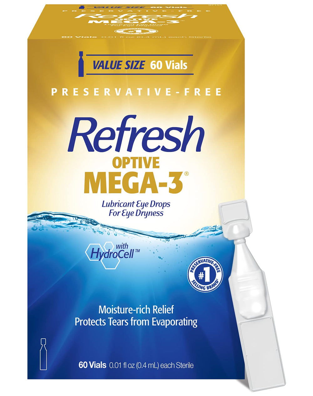 Refresh OPTIVE MEGA-3 front packaging showing box and benefits