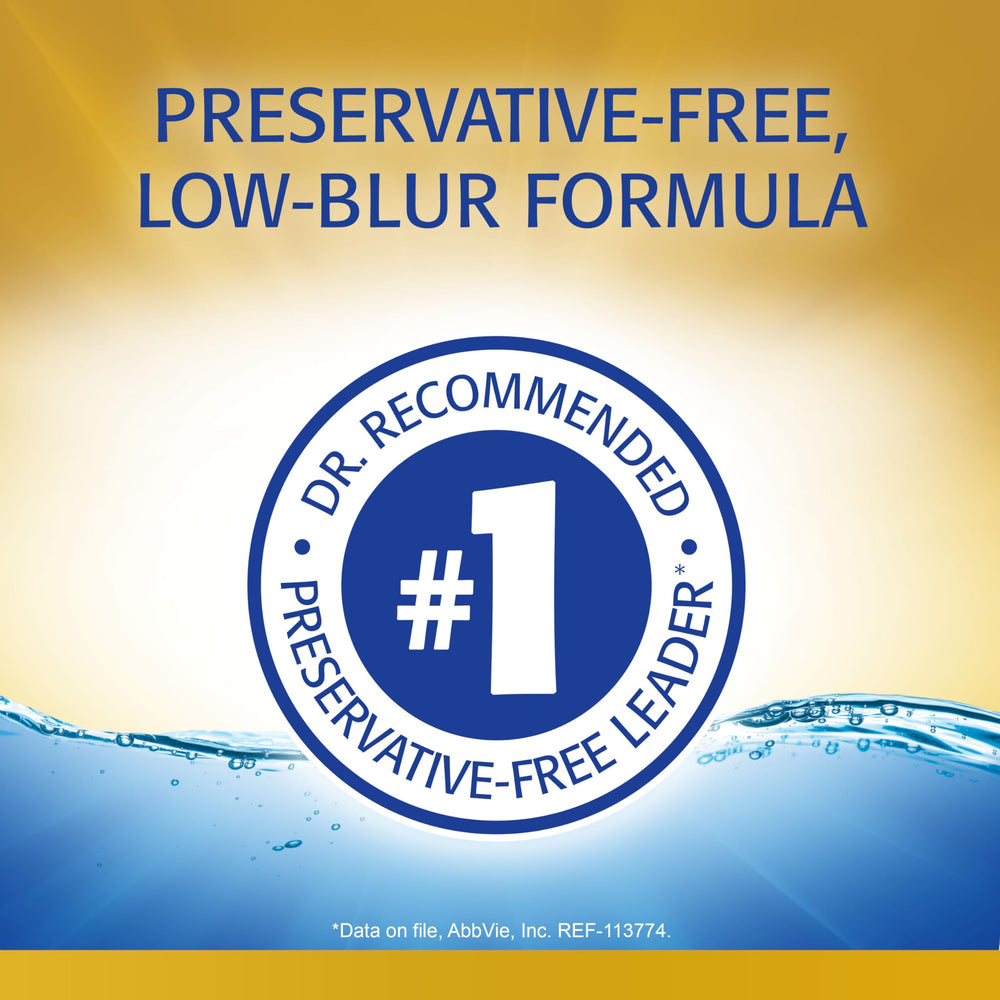 Refresh OPTIVE MEGA-3 sterile single-use vial close-up for hygienic dosing