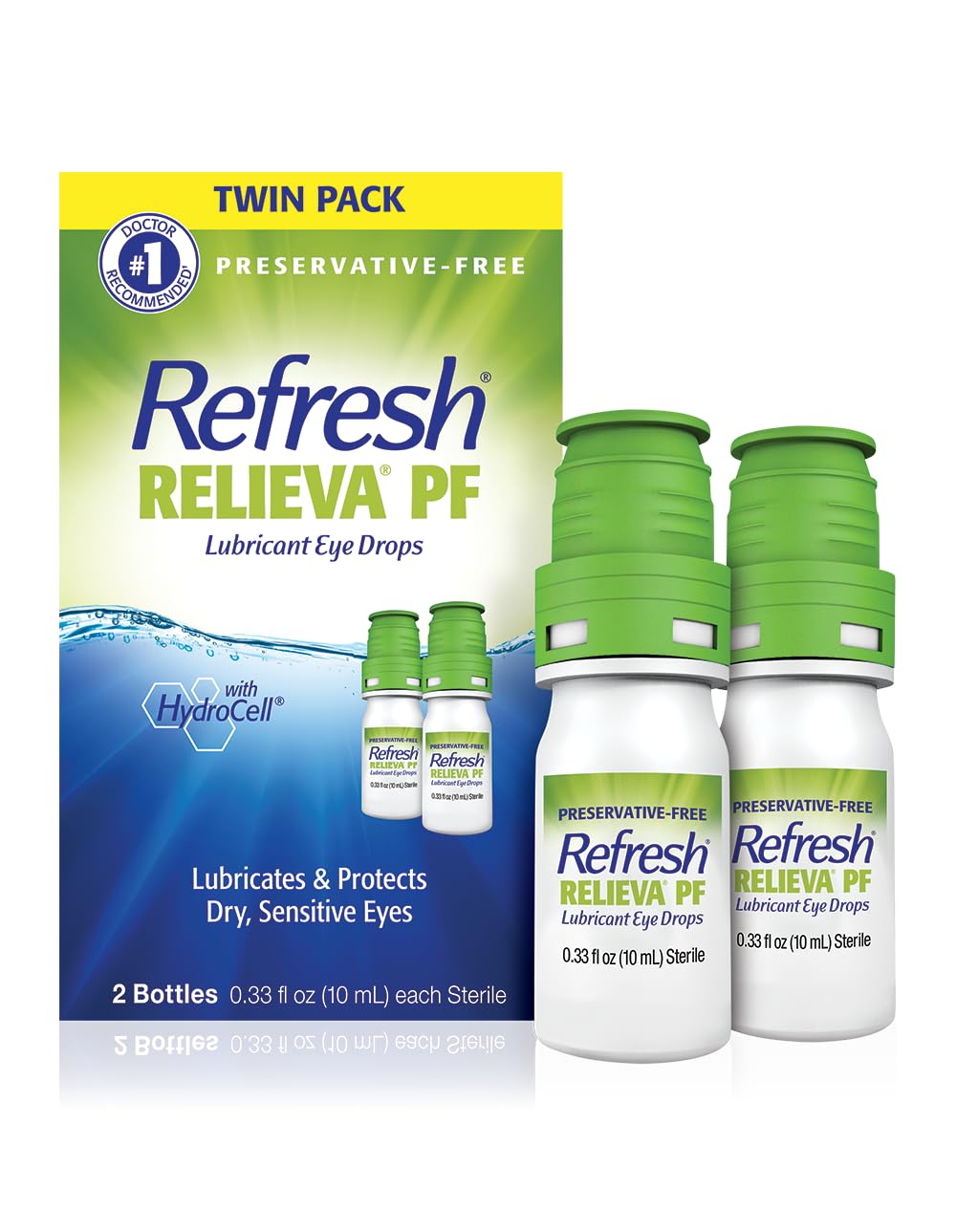 Refresh RELIEVA PF vista frontal del envase que muestra marca y dosis