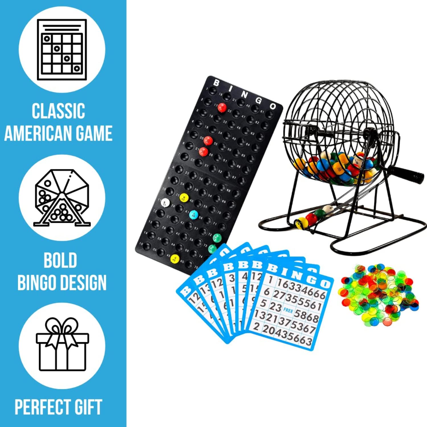 Regal Games conjunto de 75 bolas numeradas para extracción aleatoria y juego justo
