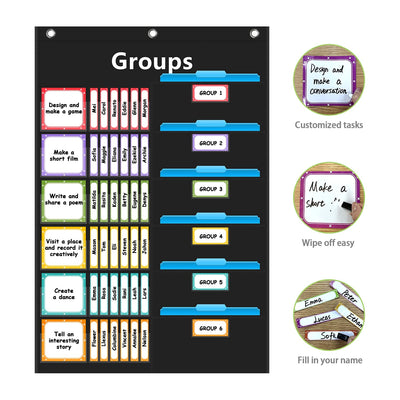 REGELETO tarjetas coloridas para nombres y tareas facilitan gestión