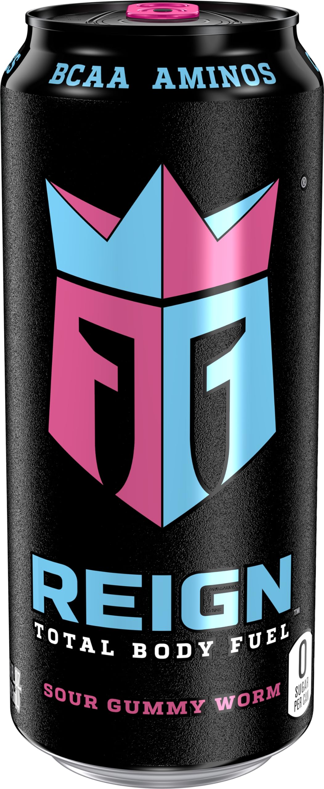 REIGN close-up of can texture and carbonation highlighting freshness benefit