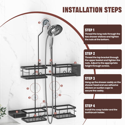 REINHARDT suction cups and adhesive stabilizers preventing caddy sway and spills