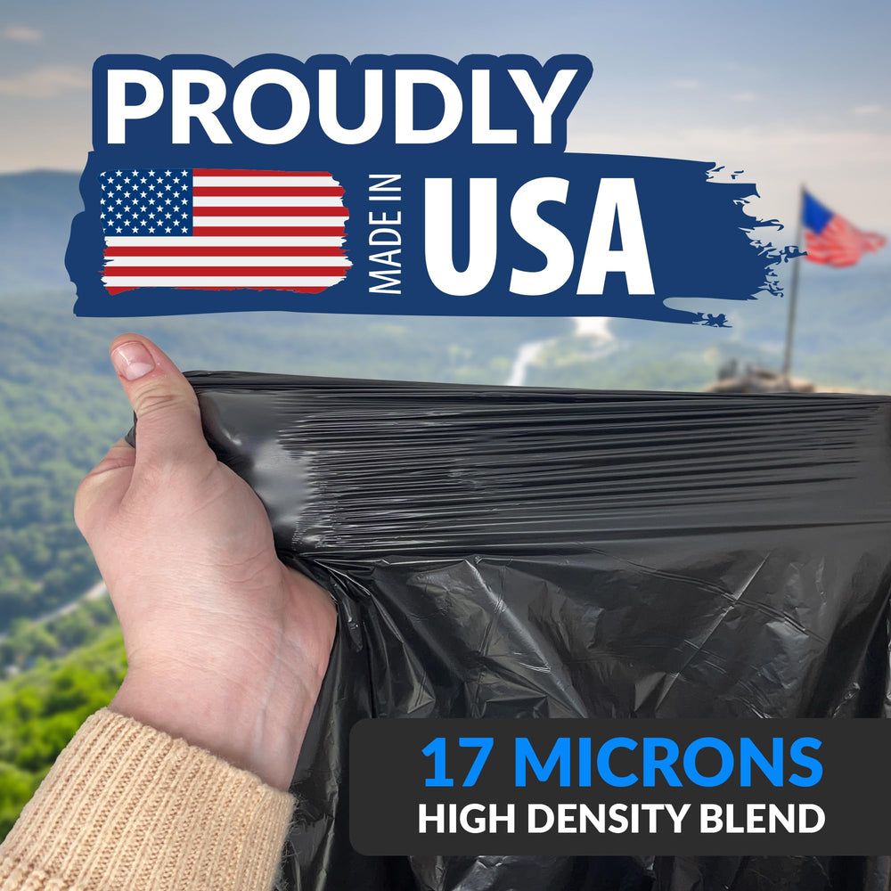 Reli. filled 55-gallon can with Reli. bag showing large capacity and easy removal benefit
