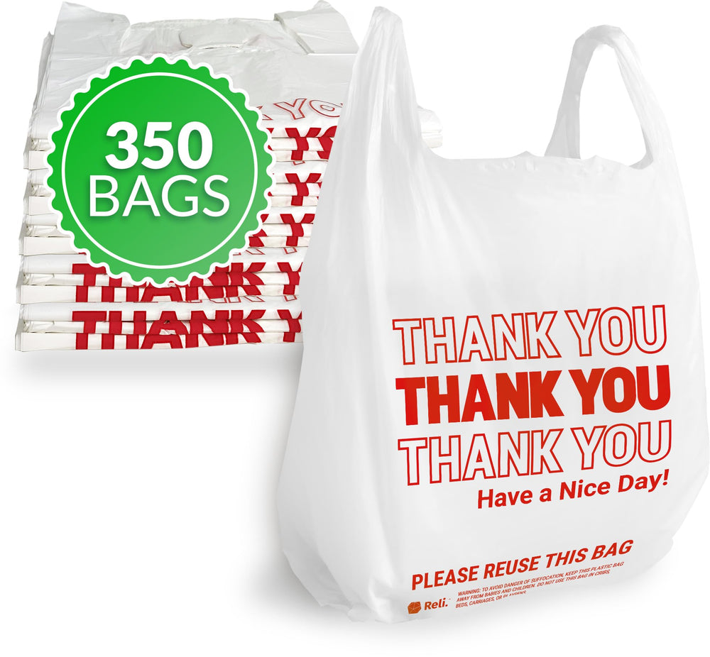 Reli. paquete frontal de 350 bolsas mostrando diseño y cantidad útil