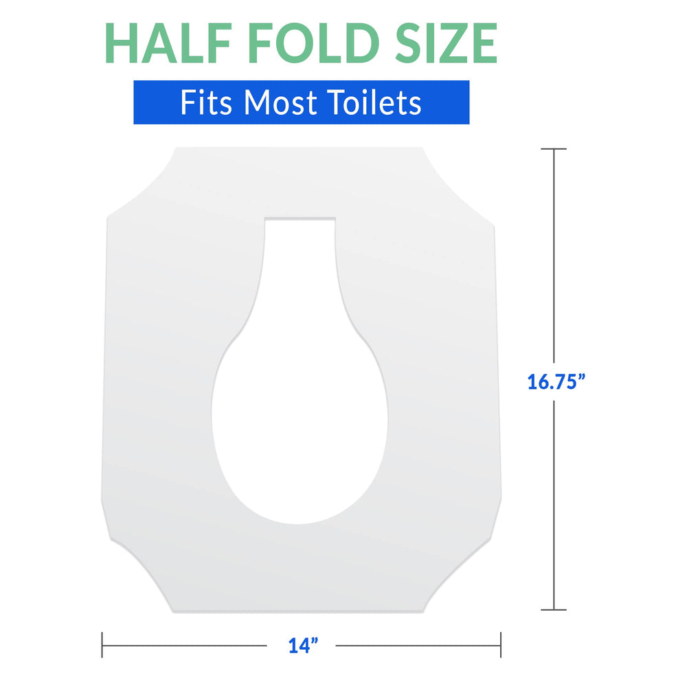 Reli cover positioned on toilet seat illustrating hygienic barrier benefit