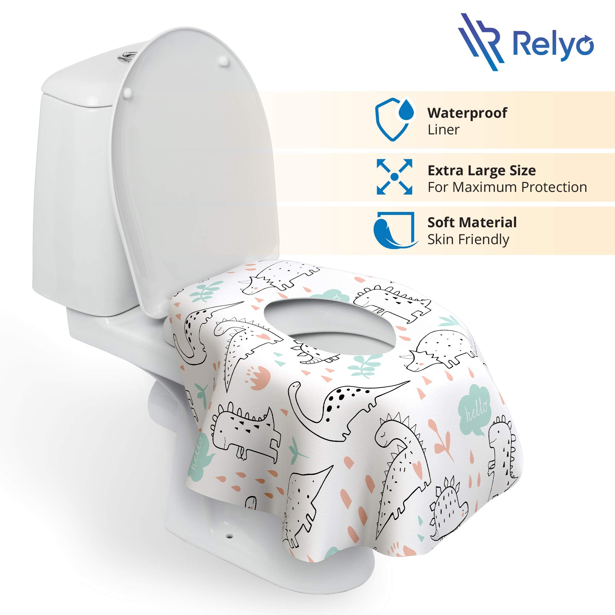 Relyo funda desplegada sobre asiento mostrando cobertura amplia y protección