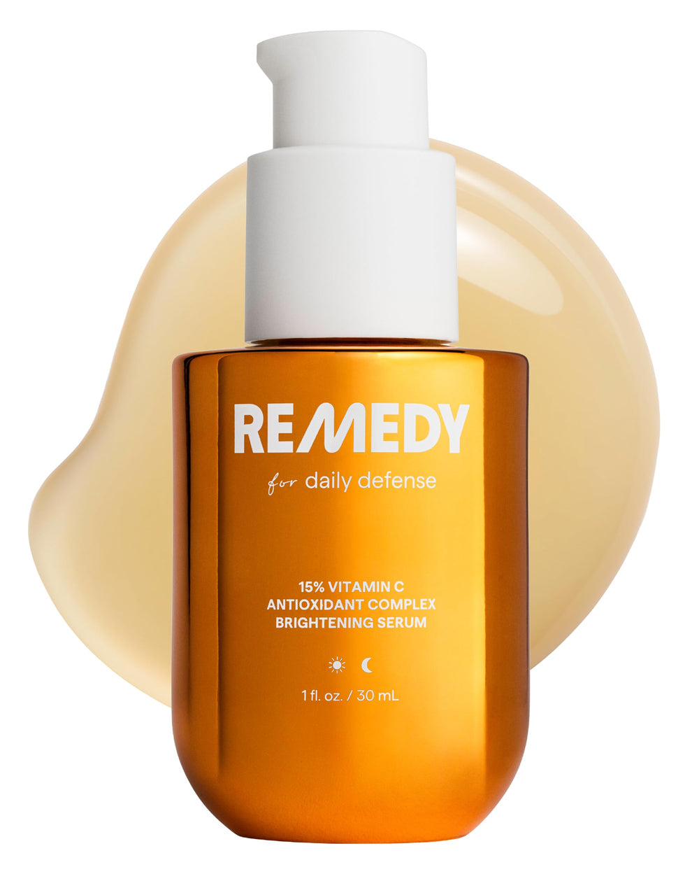 Remedy Science frontal del envase mostrando etiqueta clara y beneficio iluminador
