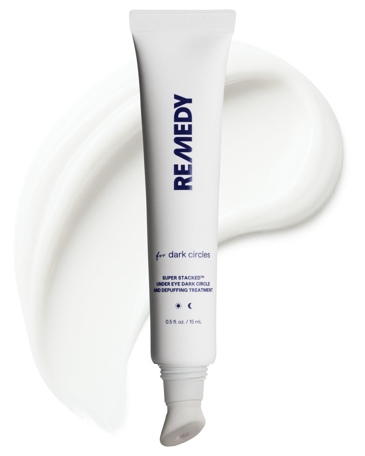 Remedy Science envase frontal de crema contorno ojos mostrando diseño y tamaño