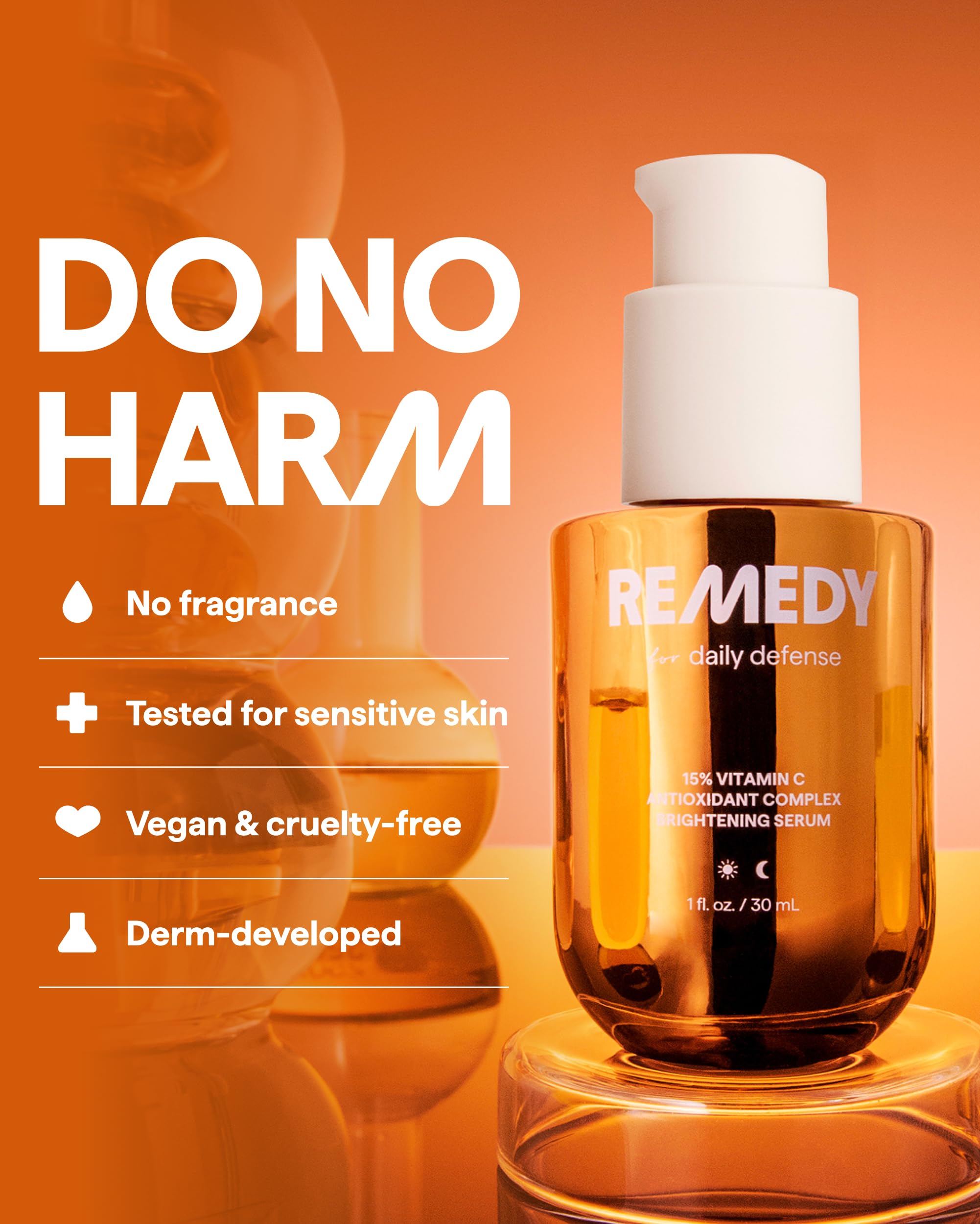 Remedy Science primer plano de ingredientes activos que refuerzan la barrera
