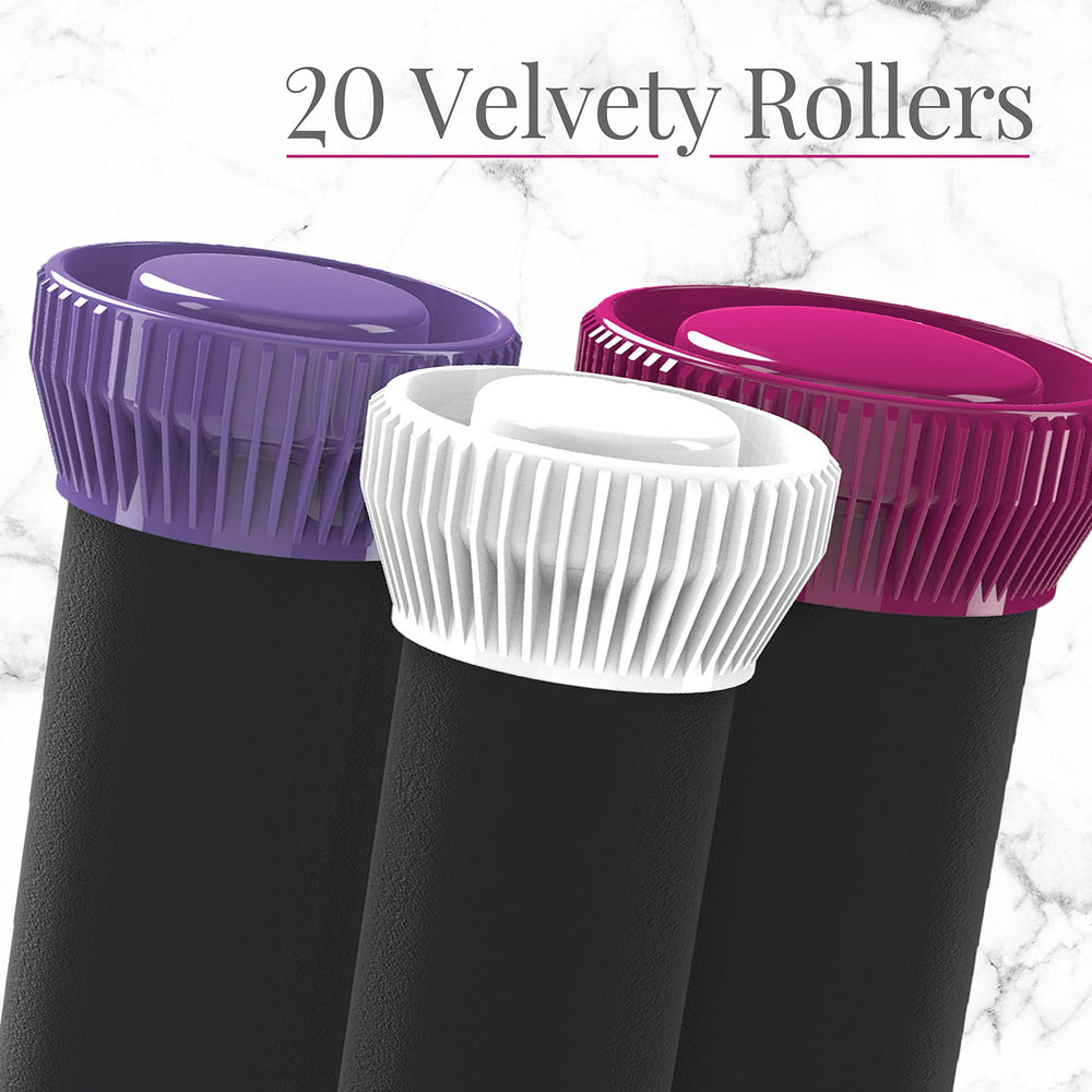 Remington roller size comparison showing small medium large rollers for versatile styling