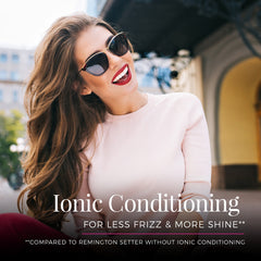 Remington thermal wax core close-up revealing heat-retaining core for longer-lasting curls