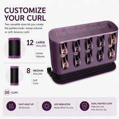 Remington Thermaluxe en uso en modelo crea rizos duraderos y definido volumen